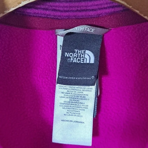 The North Face Hot Pink Fleece Quarter Zip Pullover Jacket Tall Activewear Cozy - Picture 4 of 10